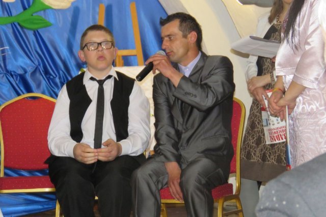 Występ aktorów na uroczystości w Wolinie