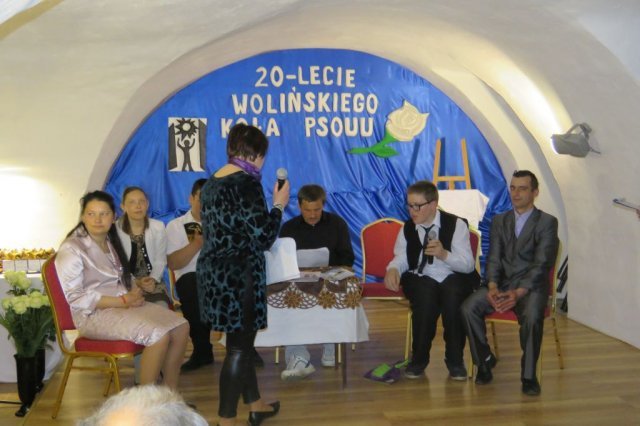 Występ aktorów na uroczystości w Wolinie