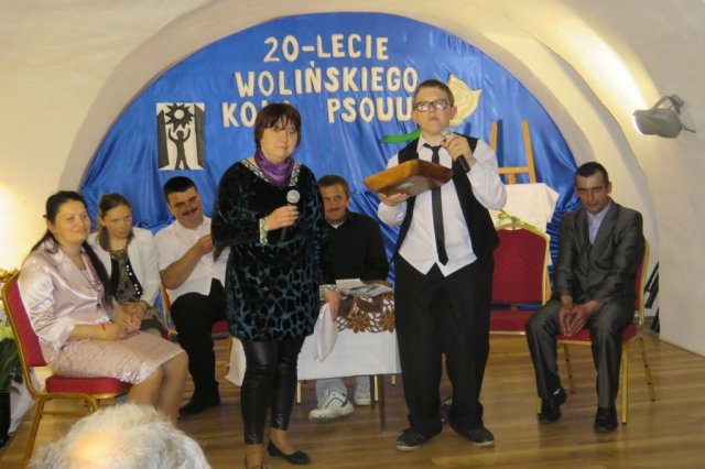 Występ aktorów na uroczystości w Wolinie