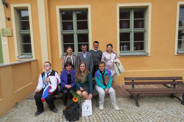 Występ aktorów na uroczystości w Wolinie