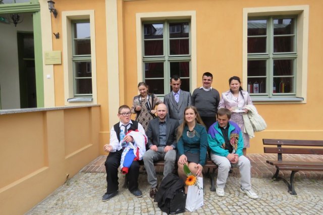 Występ aktorów na uroczystości w Wolinie